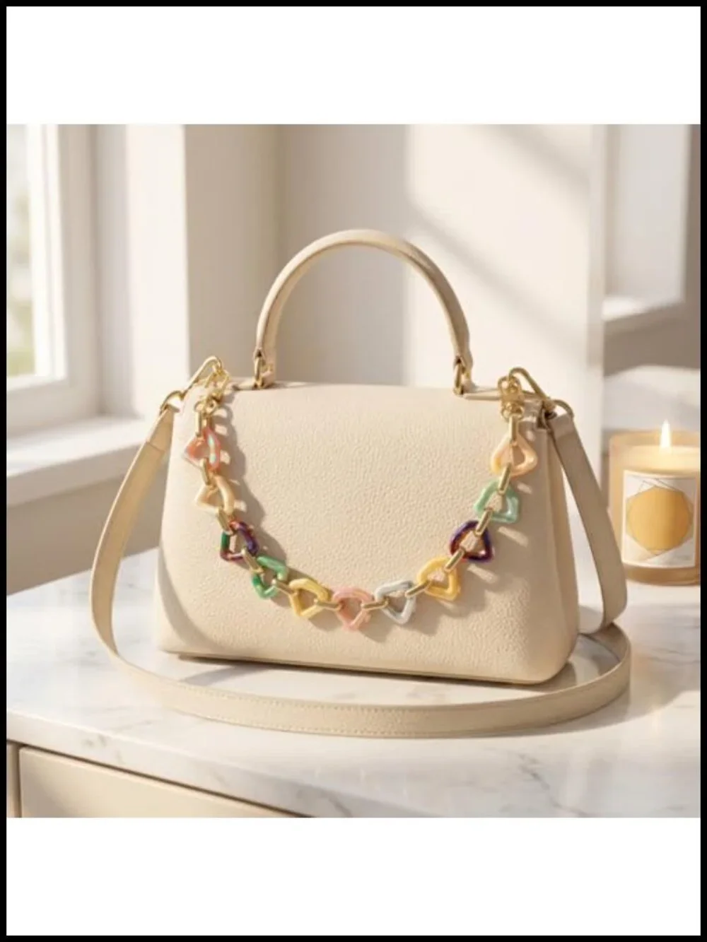 Resin Purse Charm for Handbags, Alloy Keychain Bag Decor